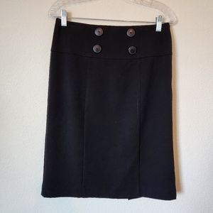 Women's Apt. 9 Black Pencil Skirt with Button Detail, Size 6